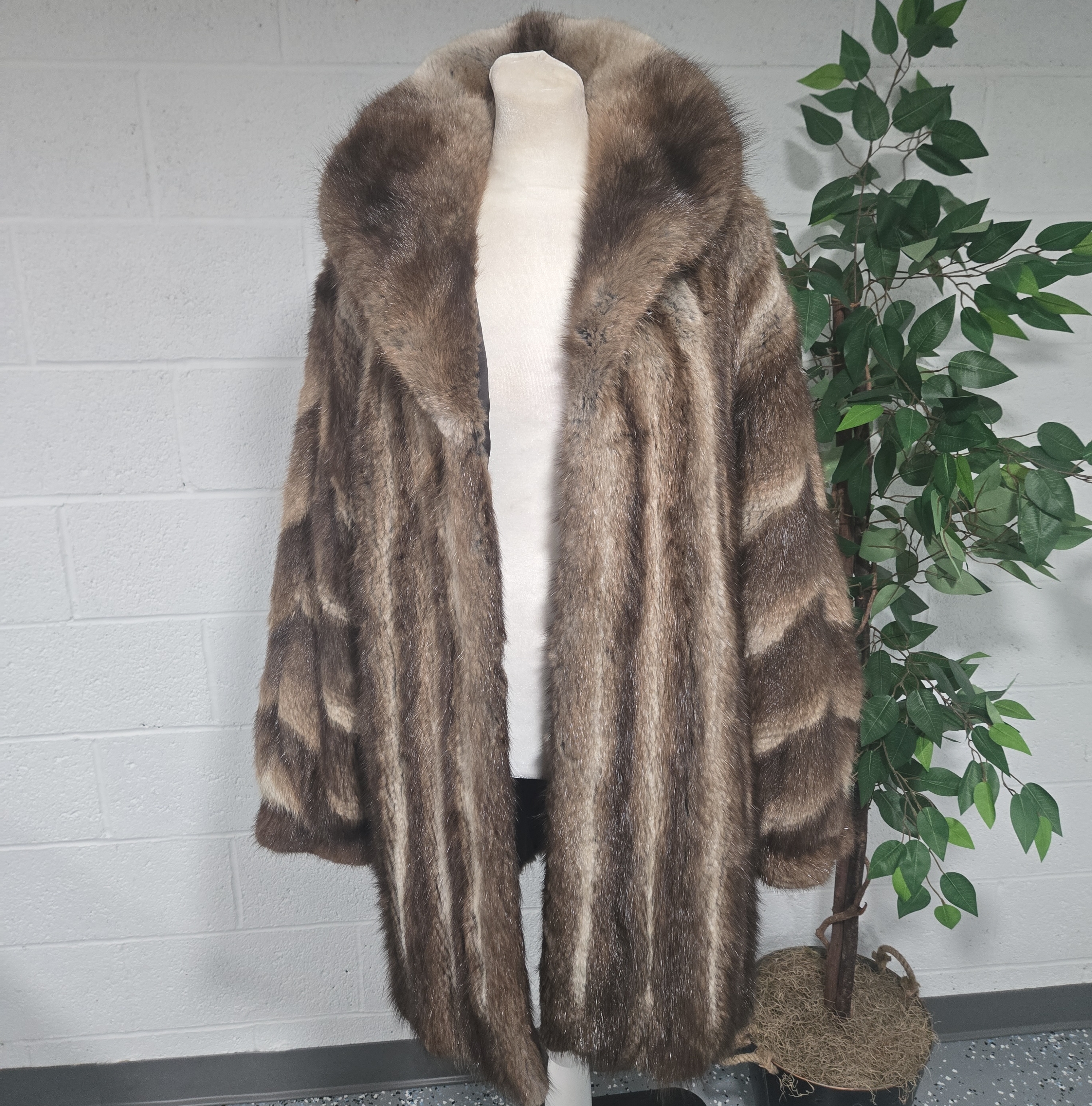 Vtg 80s Luxury Mink Fur Swing Coat Small Medium Glam Mobwife